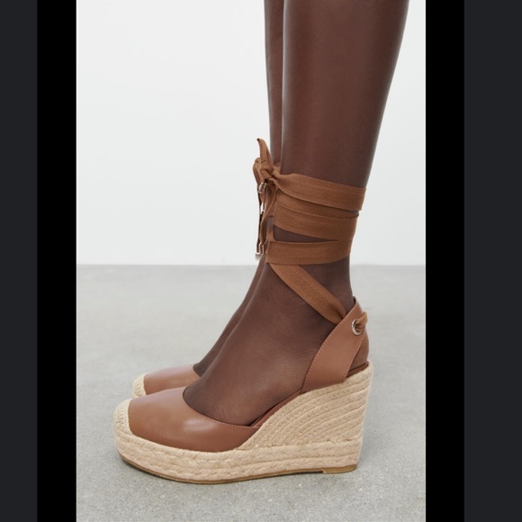 Zara lace up wedge sandals - Picture 11 of 15